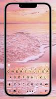 Clavier Pink Sunset Beach Affiche