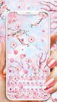 Teclado Pink Sakura Petals Cartaz