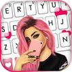 خلفية الكيبورد Pink Selfie Gir