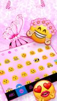Fundo do Teclado Pink Shiny Bu imagem de tela 2