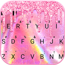 خلفية الكيبورد Pink Shiny Foil APK