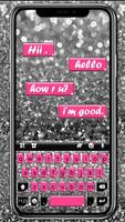 Pink Silver Glitter poster