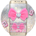 Glitter Pink Bow Keyboard
