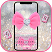 تم صفحه کليد Glitter Pink Bow