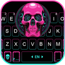 خلفية الكيبورد Pink Skull Patt APK