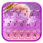 ikon Tema Keyboard Pink Sky Moon