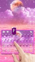 Tema Keyboard Pink Sky Moon screenshot 1