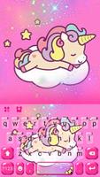 Pink Sleeping Unicorn-poster