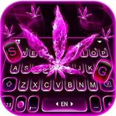 Pink Smokey Weed Keyboard Them Icon