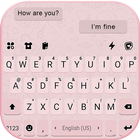 Fond de clavier Pink SMS icône