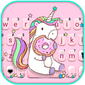 Pink Unicorn Donut Keyboard Theme