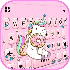 Pink Unicorn Donut Keyboard Th XAPK download