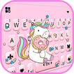 Pink Unicorn Donut कीबोर्ड थीम
