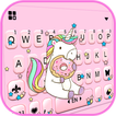 Pink Unicorn Donut Tema de tec