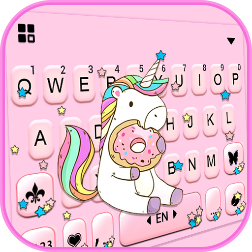 Pink Unicorn Donut Keyboard Th