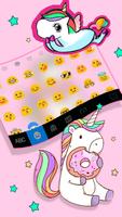 Tema Keyboard Pink Unicorn Don imagem de tela 2