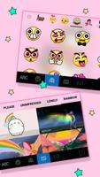 Tema Keyboard Pink Unicorn Don imagem de tela 3