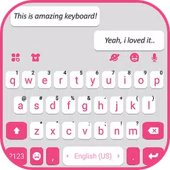 Descargar APK de Pink White Chat Tema de teclad