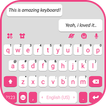 Pink White Chat कीबोर्ड थीम