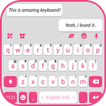 Pink White Chat Keyboard Theme