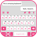 Tema Keyboard Pink White Chat APK