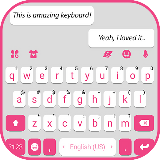 Pink White Chat Tastatur-Thema