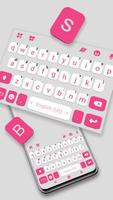 Tema Keyboard Pink White Chat screenshot 1