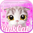 Yeni Havalı Pink Cat Klavye Te