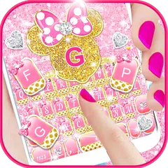 download Pink Gold Minny Tastiera APK