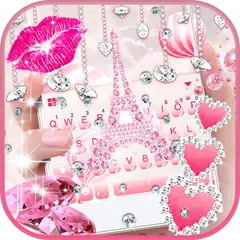 Baixar Teclado Pink Diamond Paris XAPK