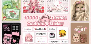 Pink Cute Hippo Themen