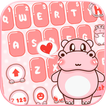 Pink Cute Hippo Tema