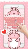 Teclado Pink Cute Hippo imagem de tela 1