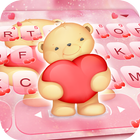 Pink Bear Tastatur thema Zeichen