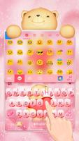 Poster Tema Pink Teddy per Tastiera