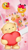 برنامه‌نما Pinkloveteddybear Keyboard Theme عکس از صفحه