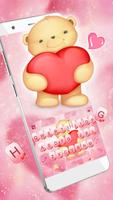 Pinkloveteddybear Toetsenbord Thema screenshot 2