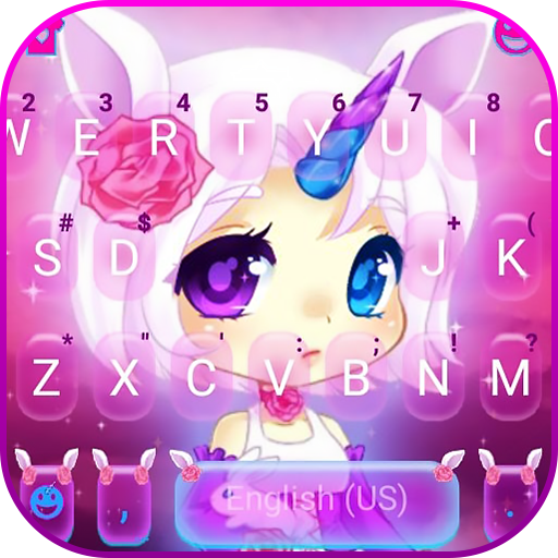 Pinky Unicorn Girl 主題鍵盤