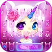 Pinky Unicorn Girl Klavye Tema
