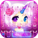 Tema Keyboard Pinky Unicorn Gi APK