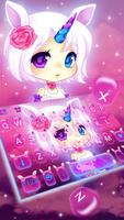 Thème de clavier Pinky Unicorn Affiche