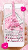 Pinky Bow Paris Eiffel Keyboar poster