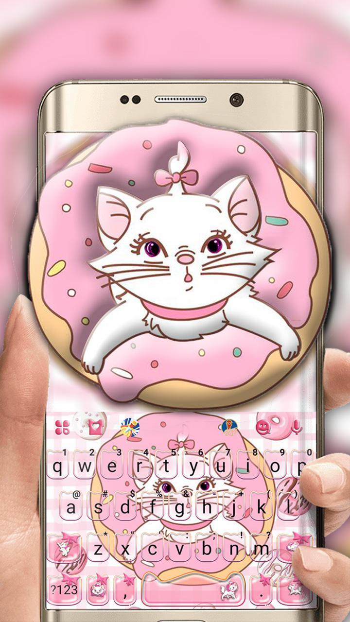 Фон клавиатуры Pinky Cat Donut постер.