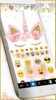 Tema Keyboard Pinky Floral Uni imagem de tela 3