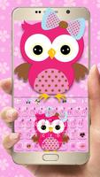 Fond de clavier Pinky Owl Affiche