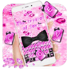 Pinky Crystal Keyboard Theme