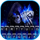 Tema Keyboard Poker Skull ícone