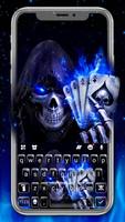 Tema Keyboard Poker Skull Cartaz