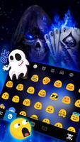 Tema Keyboard Poker Skull imagem de tela 2