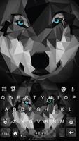 Tema Keyboard Polygon Wolf poster